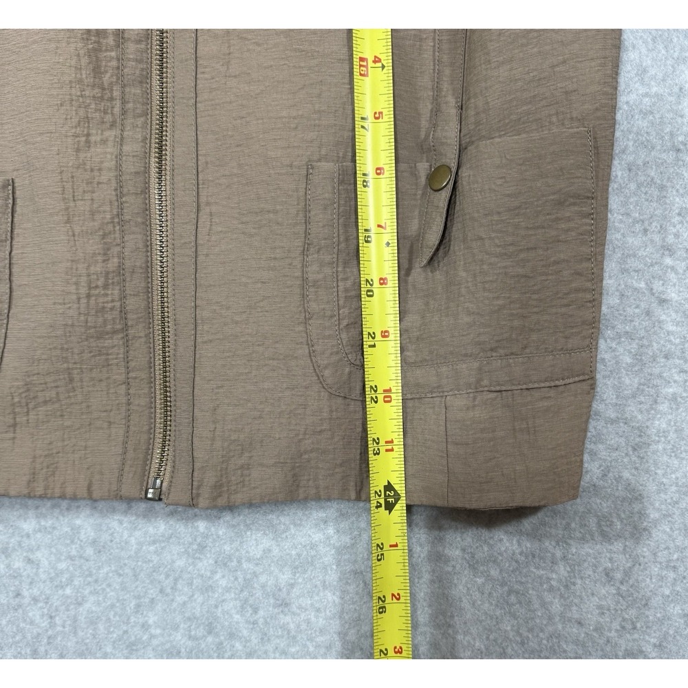 Nancy Bolen City Girl Jacket Women's Size Small Light Brown Lined Zip Up Pockets - Picture 6 of 10